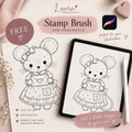 Mouse stamp brush voor Procreate